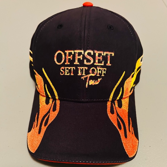 NEW! Official Offset “Set It Off” Tour Embroidered Flame Baseball Cap & Laminate - Picture 5 of 9